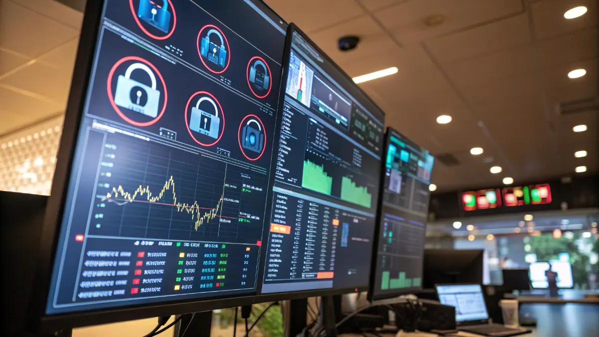 Online casino security dashboard with encryption symbols